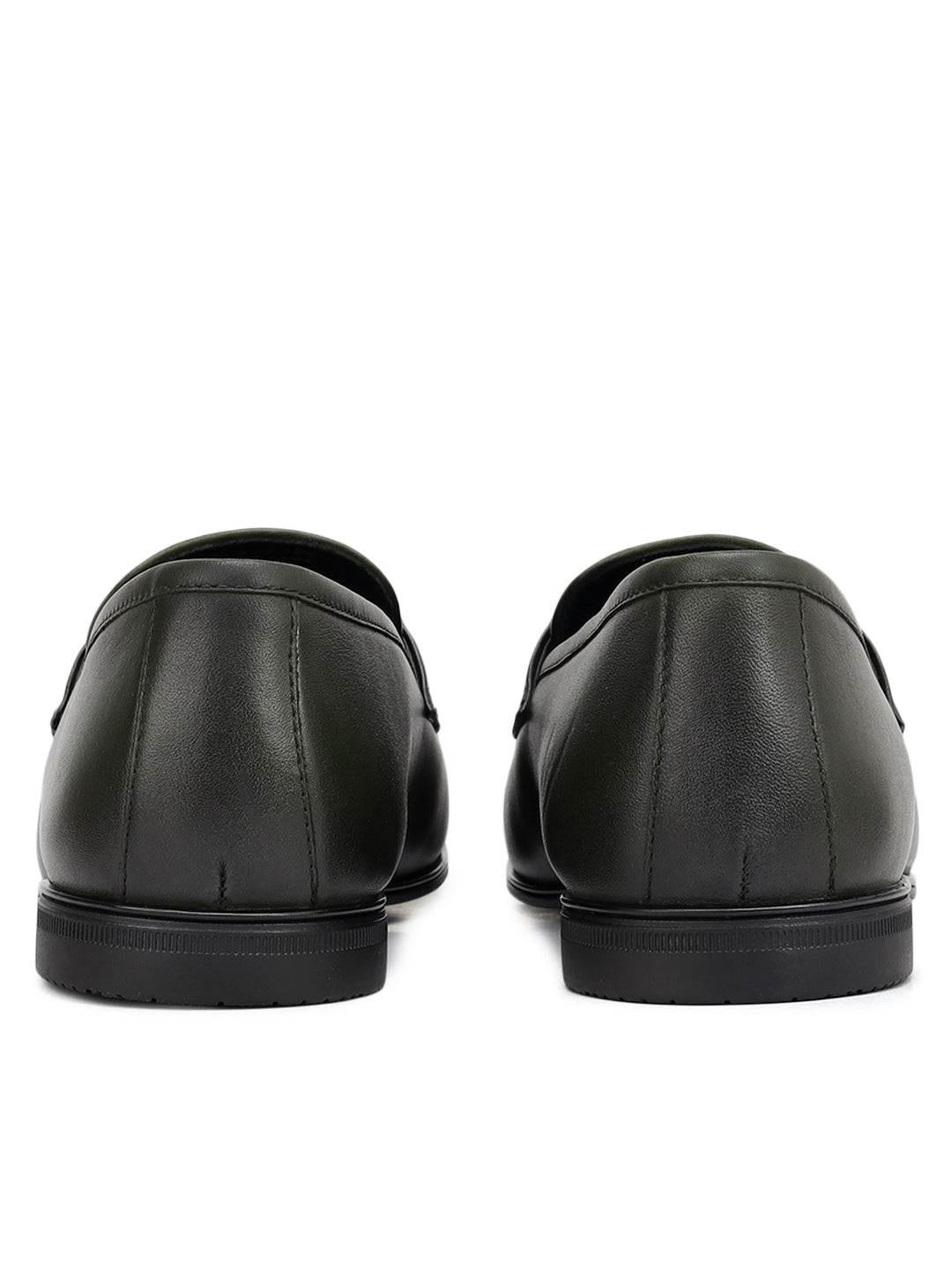 Green Loafers With Buckle