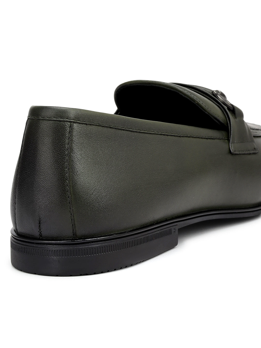 Green Loafers With Buckle