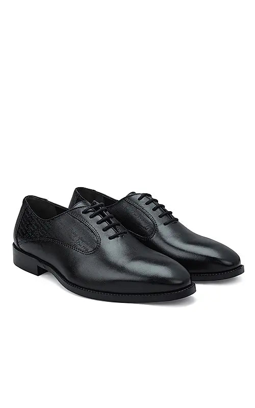 Black Signato Leather Lace Ups