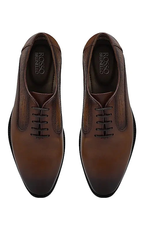 Tan Signato Leather Lace Ups