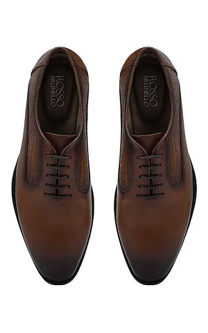 Tan Signato Leather Lace Ups