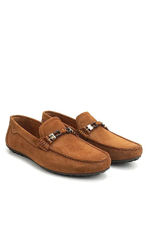 Brown Suede Leather Moccasins