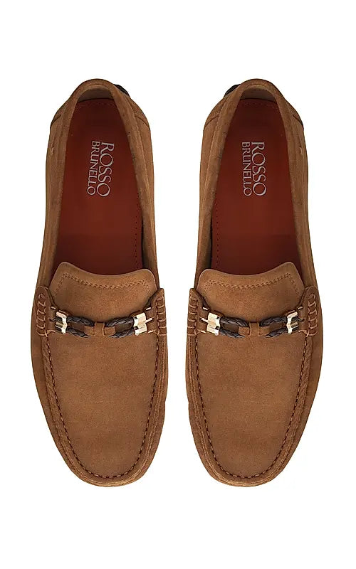Brown Suede Leather Moccasins