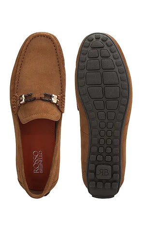 Brown Suede Leather Moccasins