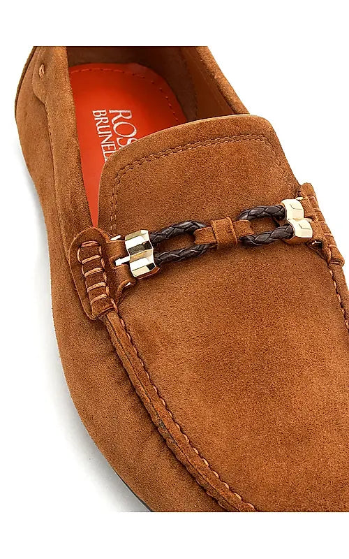Brown Suede Leather Moccasins