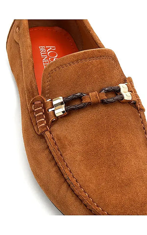 Brown Suede Leather Moccasins