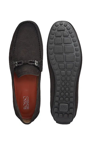 Brown Suede Leather Moccasins