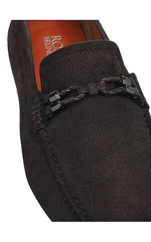 Brown Suede Leather Moccasins