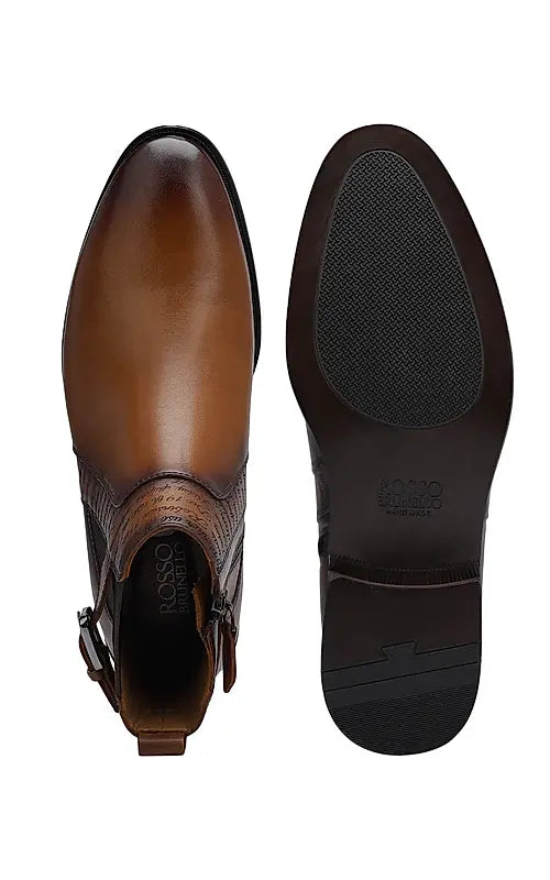 Tan Signato Leather Boots