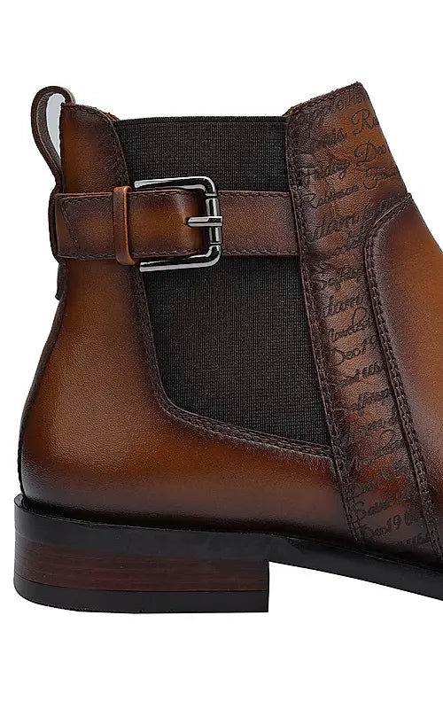 Tan Signato Leather Boots