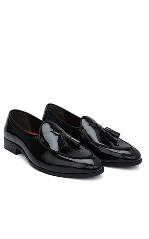 Black Patent Leather Loafers