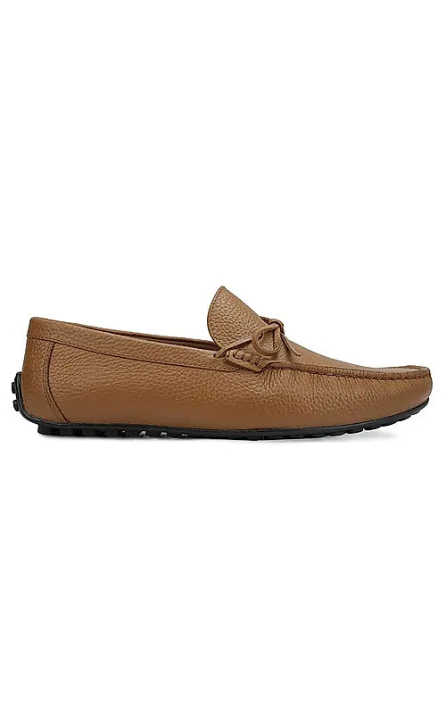 Tan Moccasins With Bow Detail