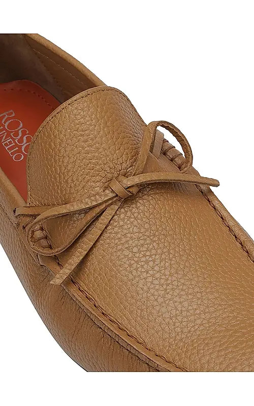 Tan Moccasins With Bow Detail