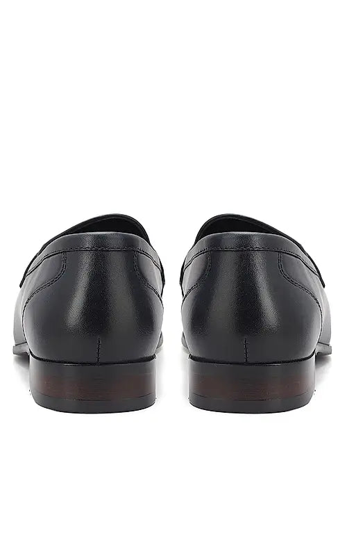 Blue Braided Leather Loafers