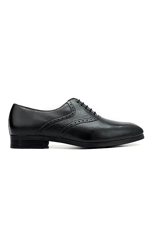 Black Leather Brogue Lace Ups