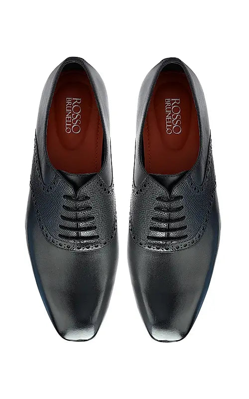 Black Leather Brogue Lace Ups