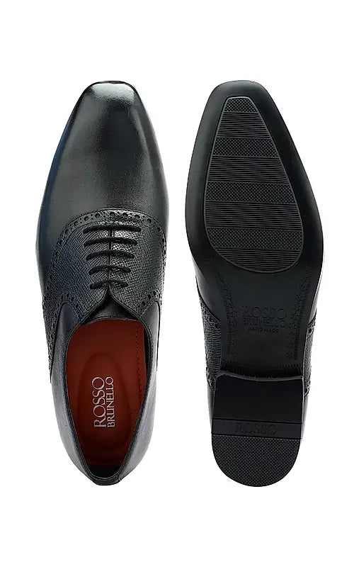 Black Leather Brogue Lace Ups