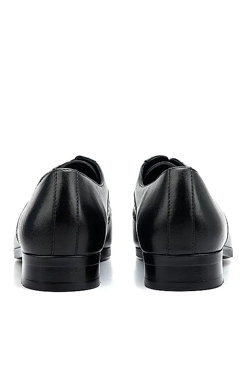 Black Leather Brogue Lace Ups