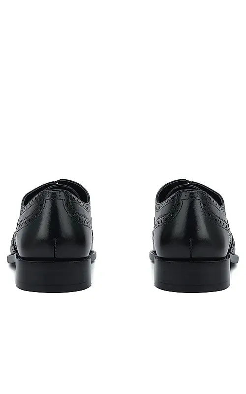 Black Leather Brogue Lace Ups
