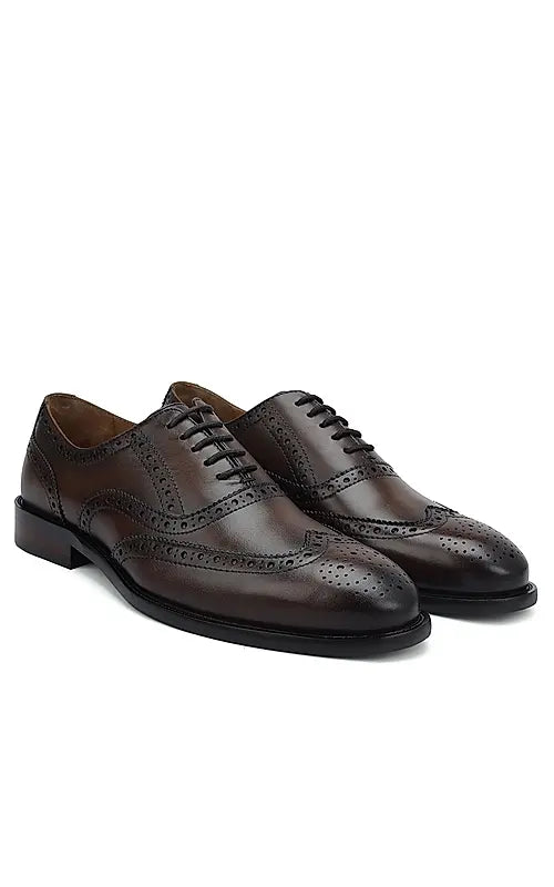 Brown Leather Brogue Lace Ups