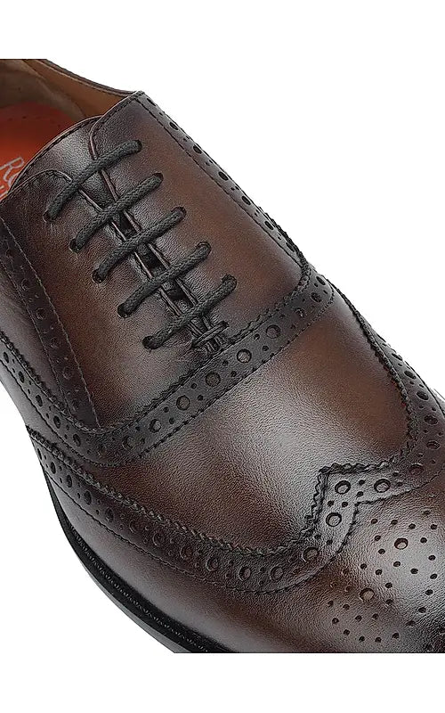 Brown Leather Brogue Lace Ups