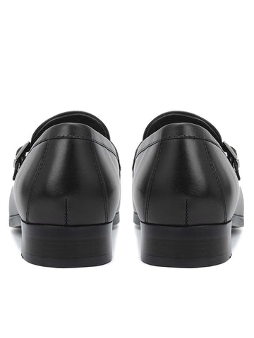 Black Double Monk Straps Shoes