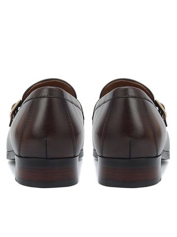 Brown Double Monk Straps Shoes