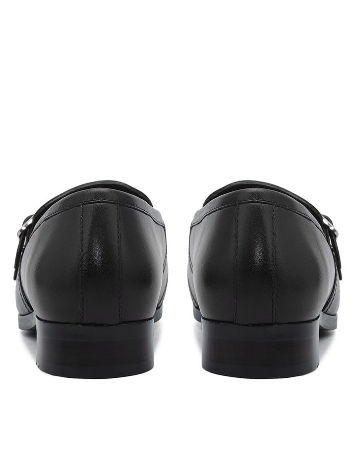 Black Brogue Monk Straps Shoes