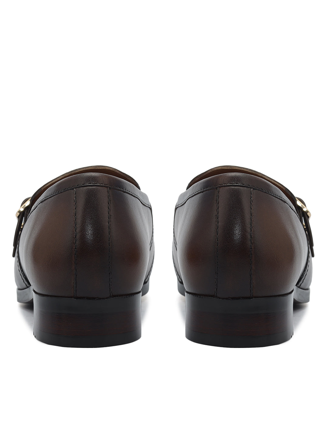 Brown Brogue Monk Straps Shoes