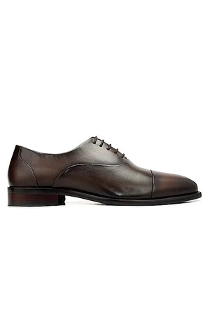 Brown Plain Leather Lace Ups