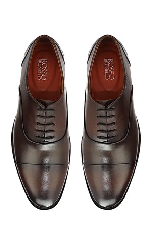 Brown Plain Leather Lace Ups