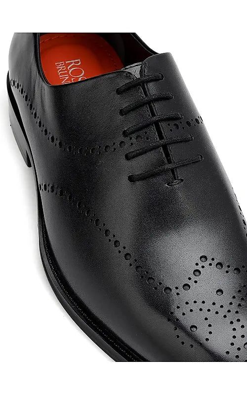 Black Leather Brogue Lace Ups