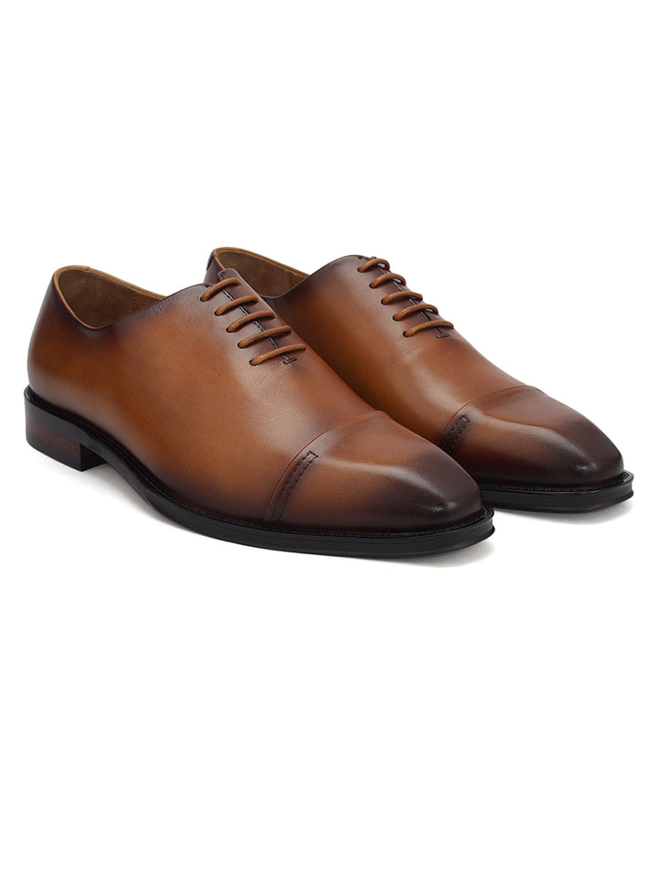 Tan Plain Leather Lace Ups
