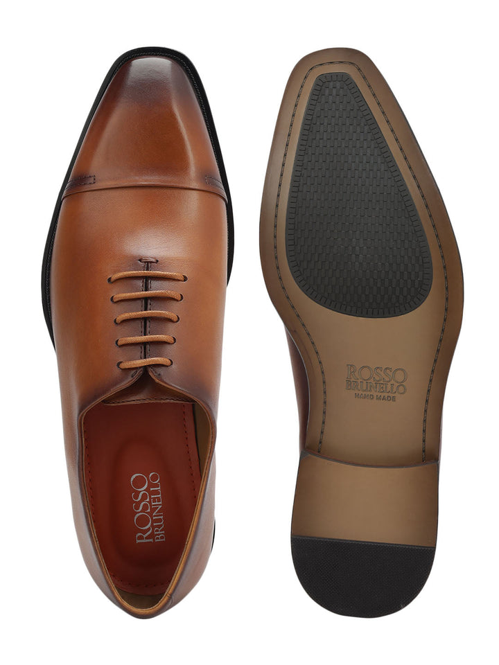 Tan Plain Leather Lace Ups