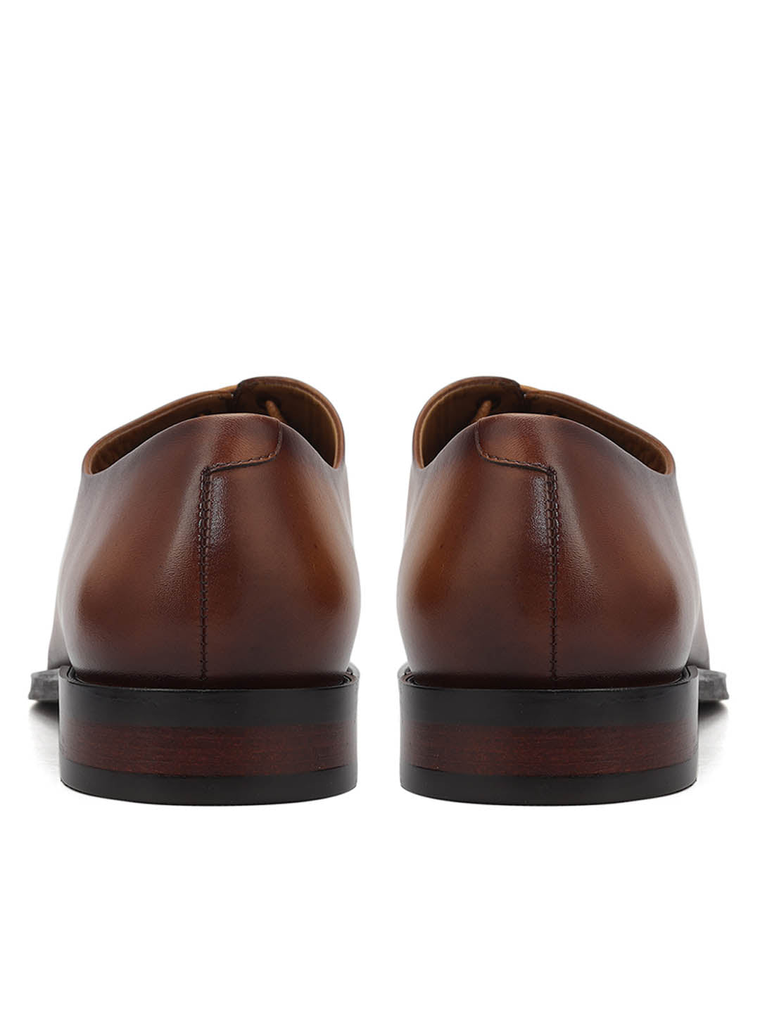 Tan Plain Leather Lace Ups