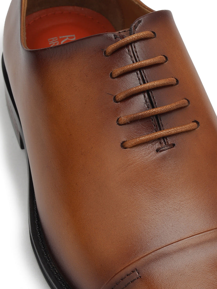Tan Plain Leather Lace Ups