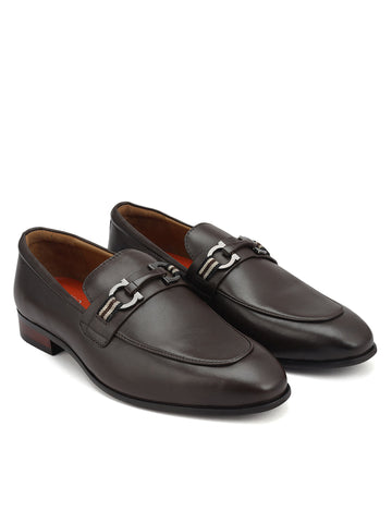 Brown Loafers With Buckle