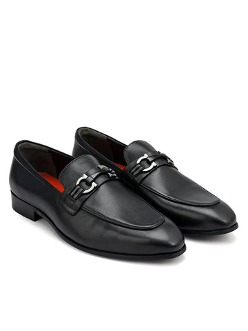 Black Loafers With Buckle