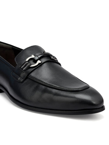 Black Loafers With Buckle