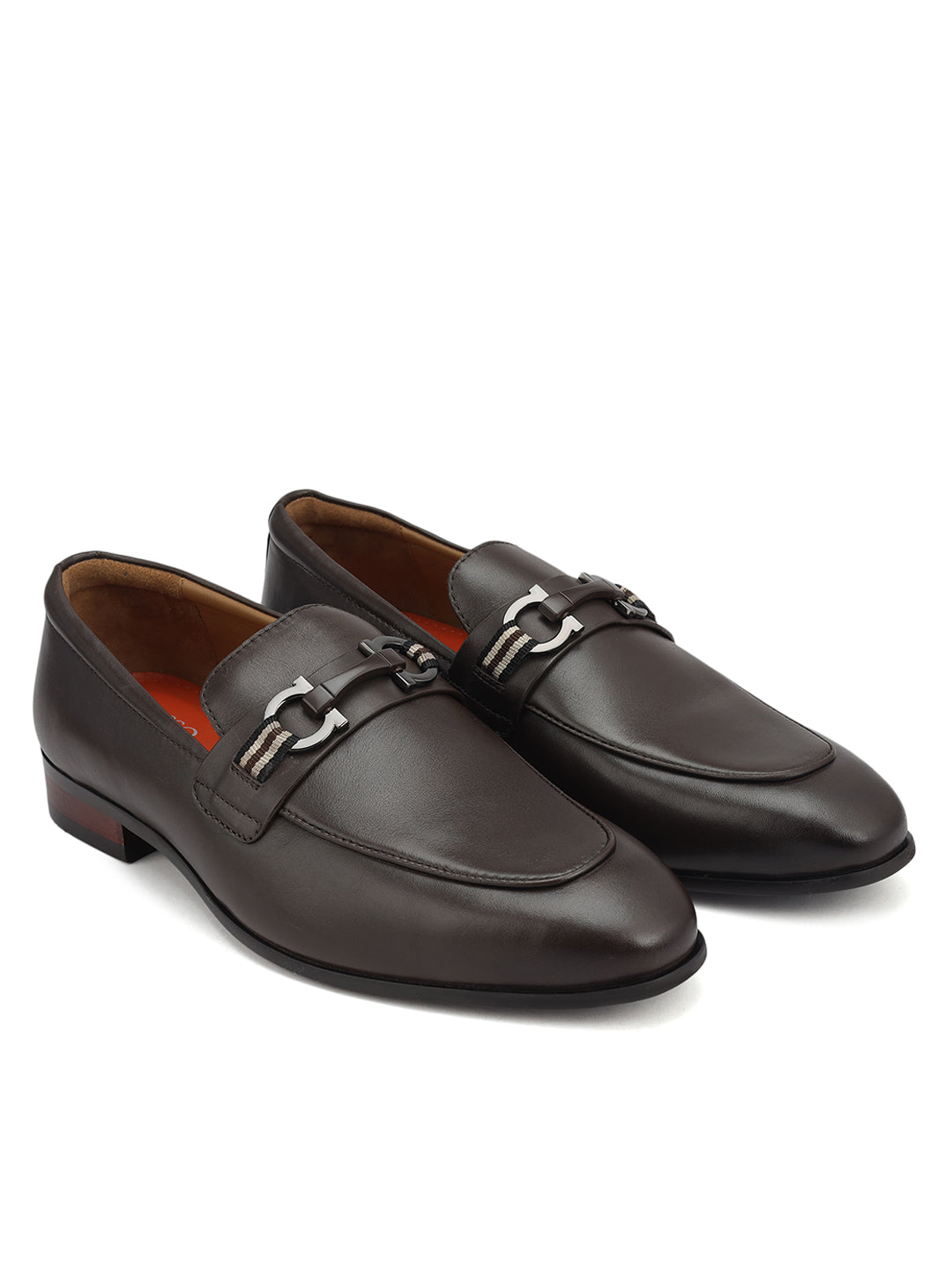 Brown Loafers With Buckle