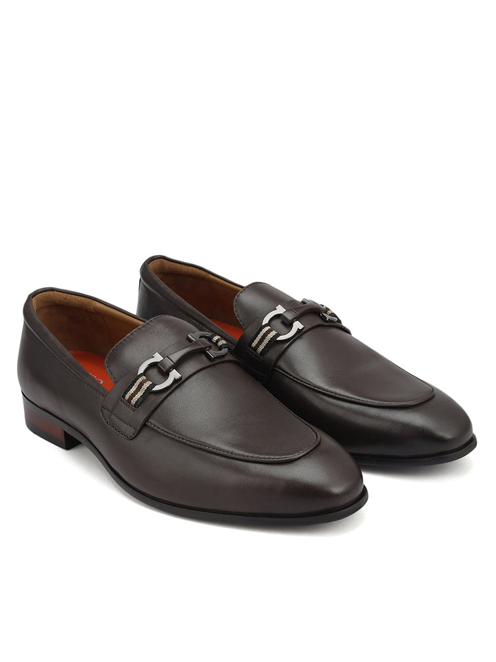 Brown Loafers With Buckle