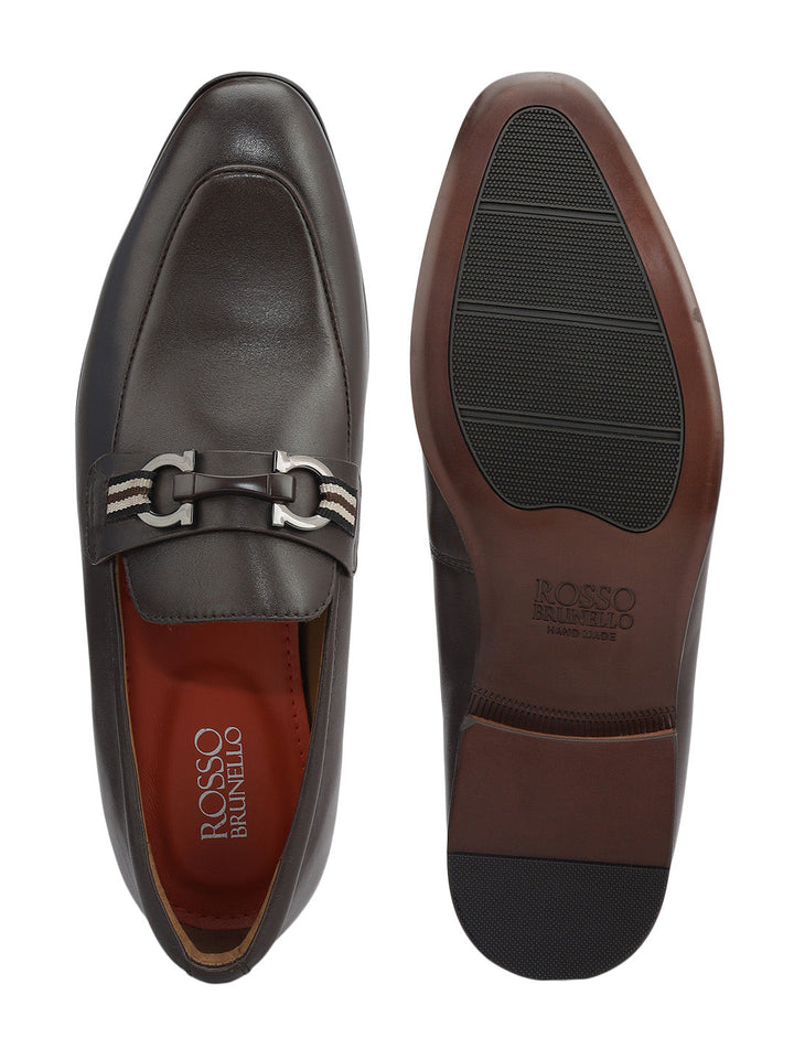 Brown Loafers With Buckle