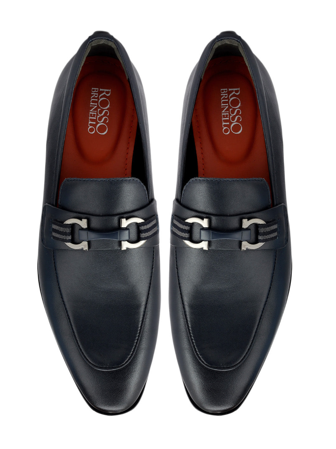 Blue Loafers With Buckle