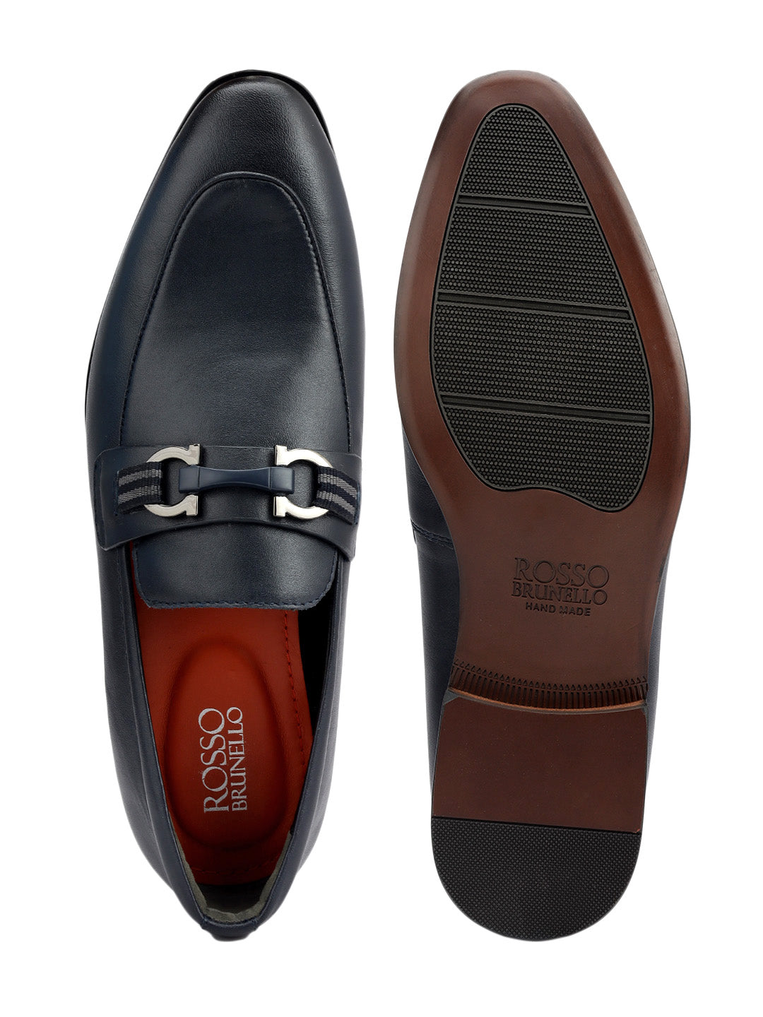 Blue Loafers With Buckle
