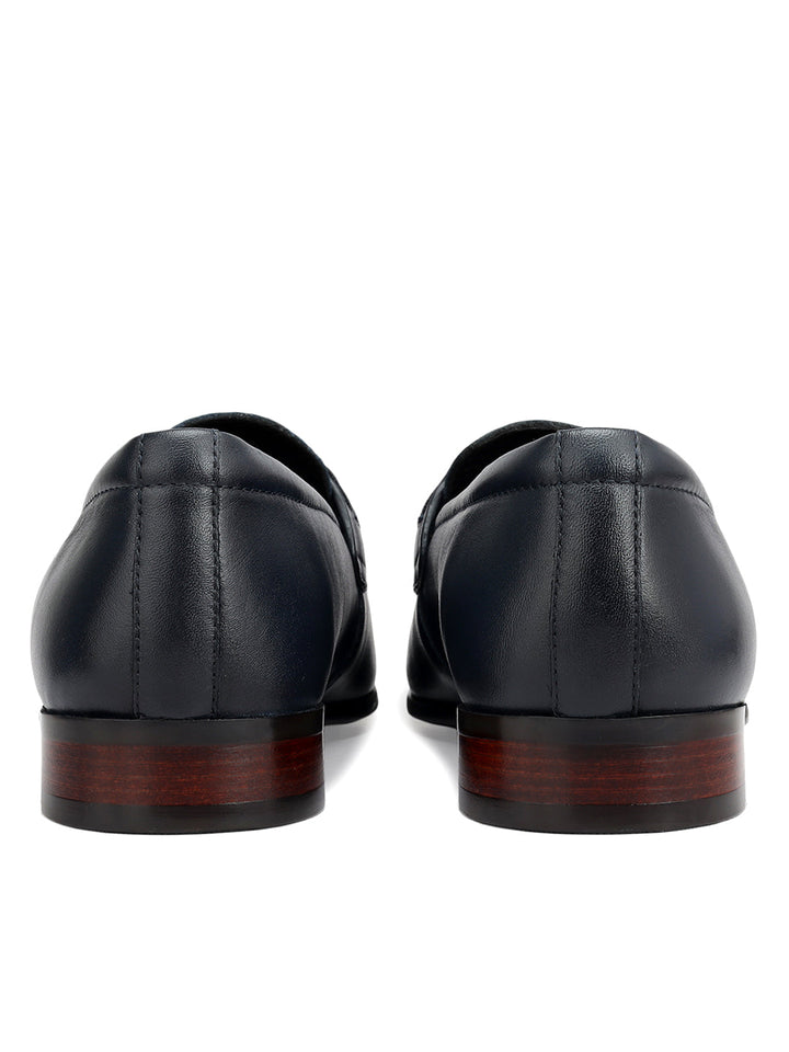 Blue Loafers With Buckle