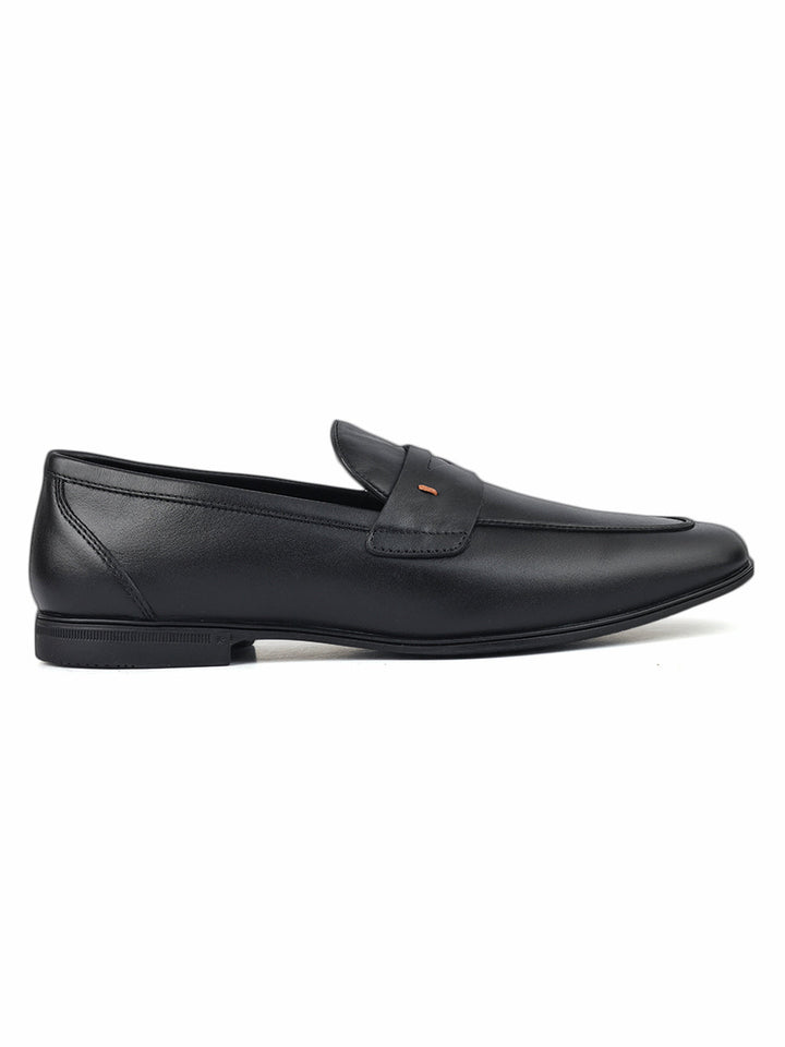 Black Penny Strap Loafers
