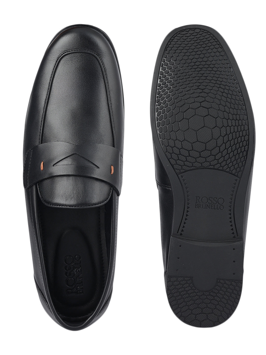 Black Penny Strap Loafers