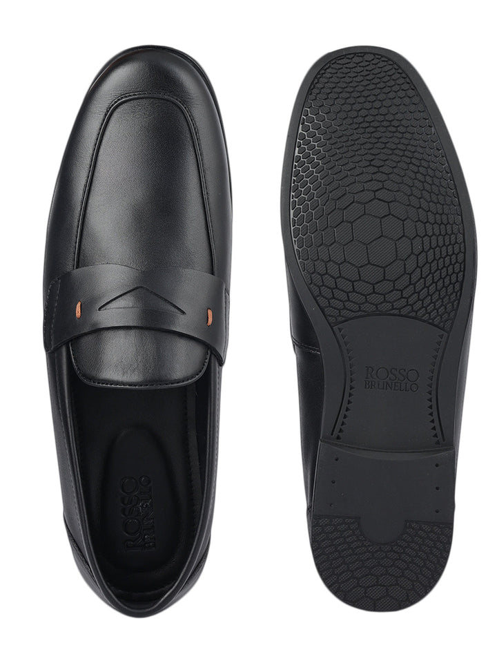 Black Penny Strap Loafers