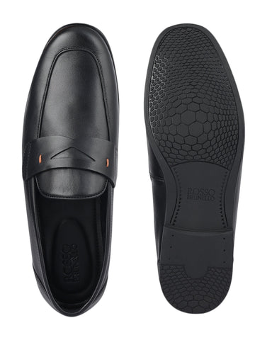 Black Penny Strap Loafers