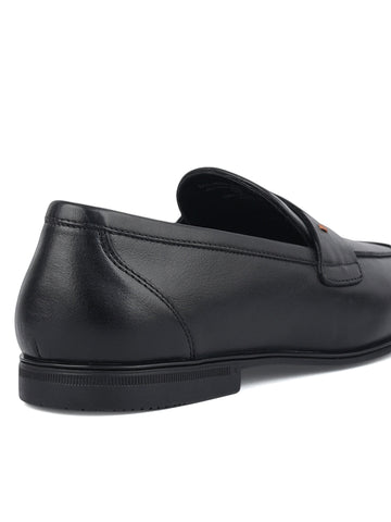 Black Penny Strap Loafers